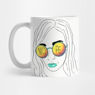 nope - minimal portrait Mug